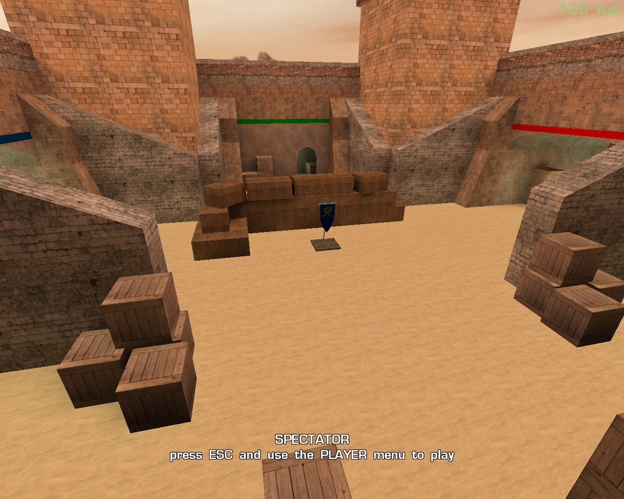 Blue flag view of mp_cobra map for soldier of fortune 2